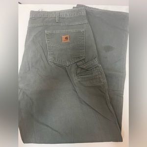 Carhartt loose fit pants.  Small stain on back lower leg.  Hardly worn.